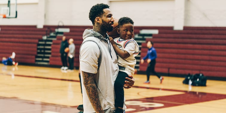 Wilson Chandler with his kid