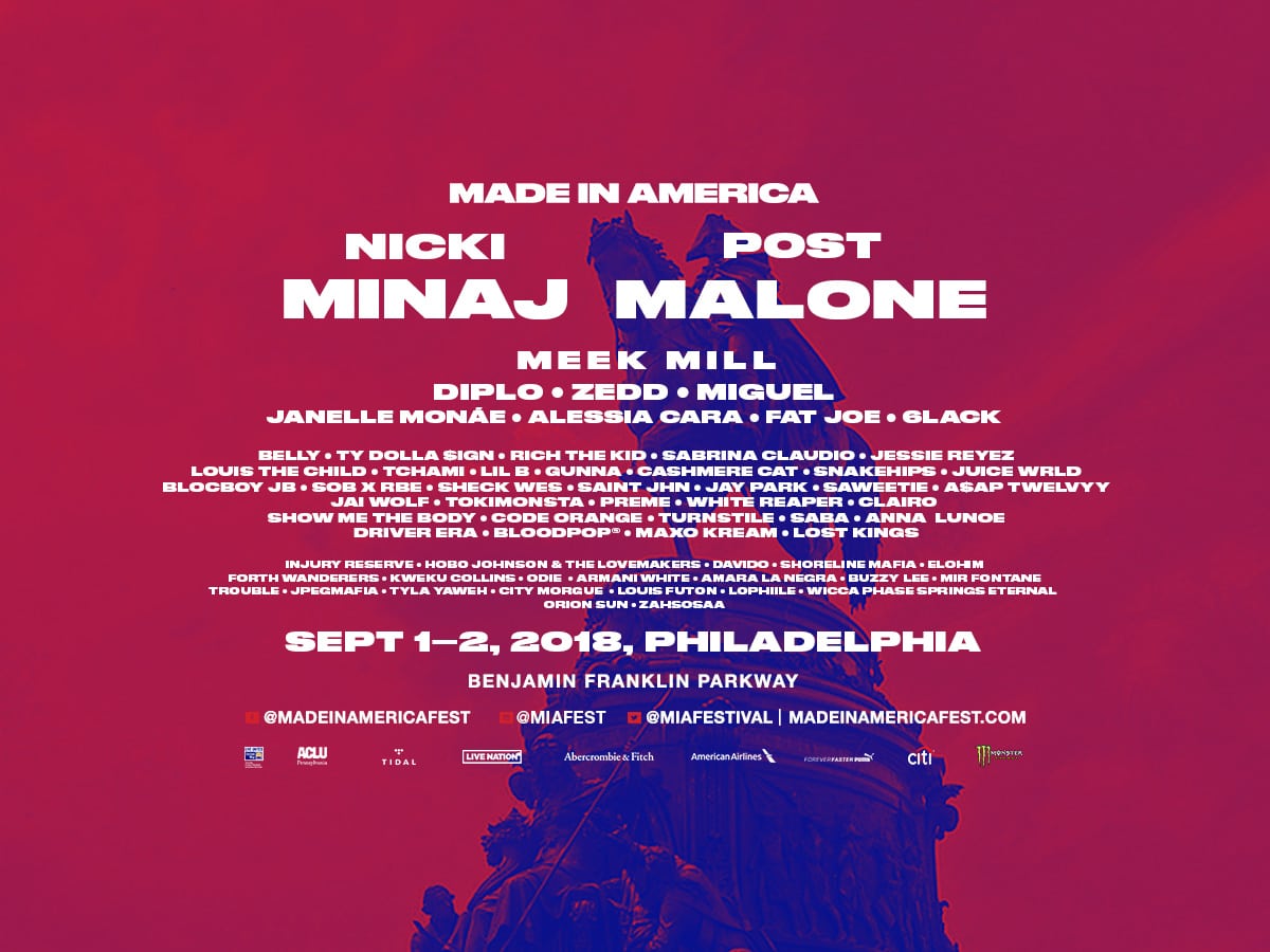 Made In America 2018 poster