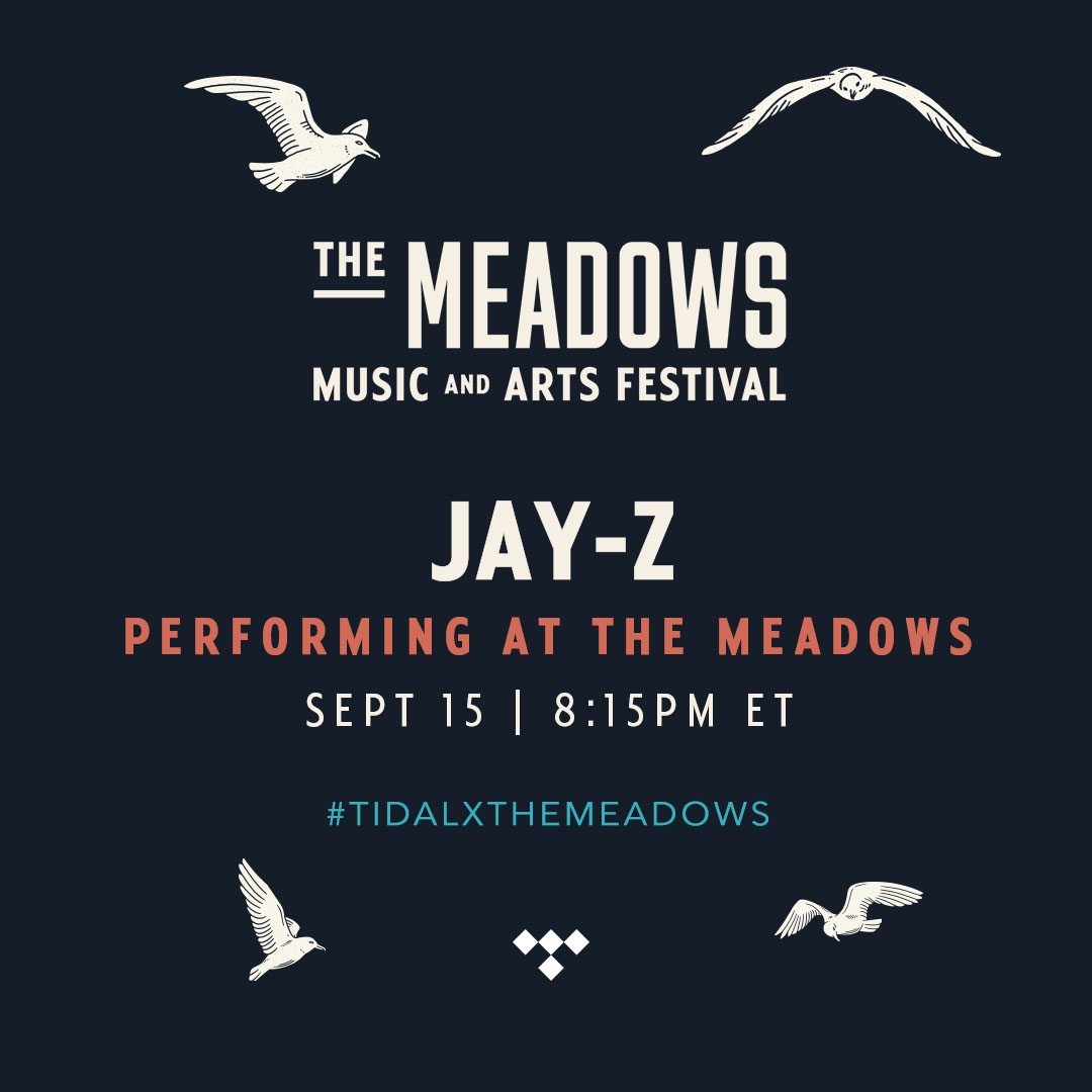 JAY-Z performing at the meadows