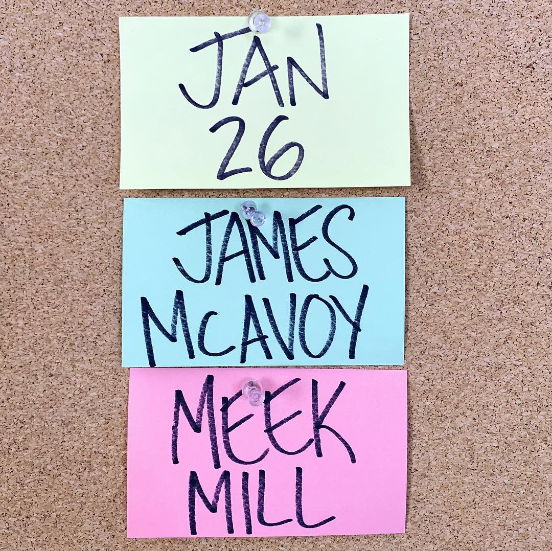 Jan26, James Mcavoy and Meek Mill