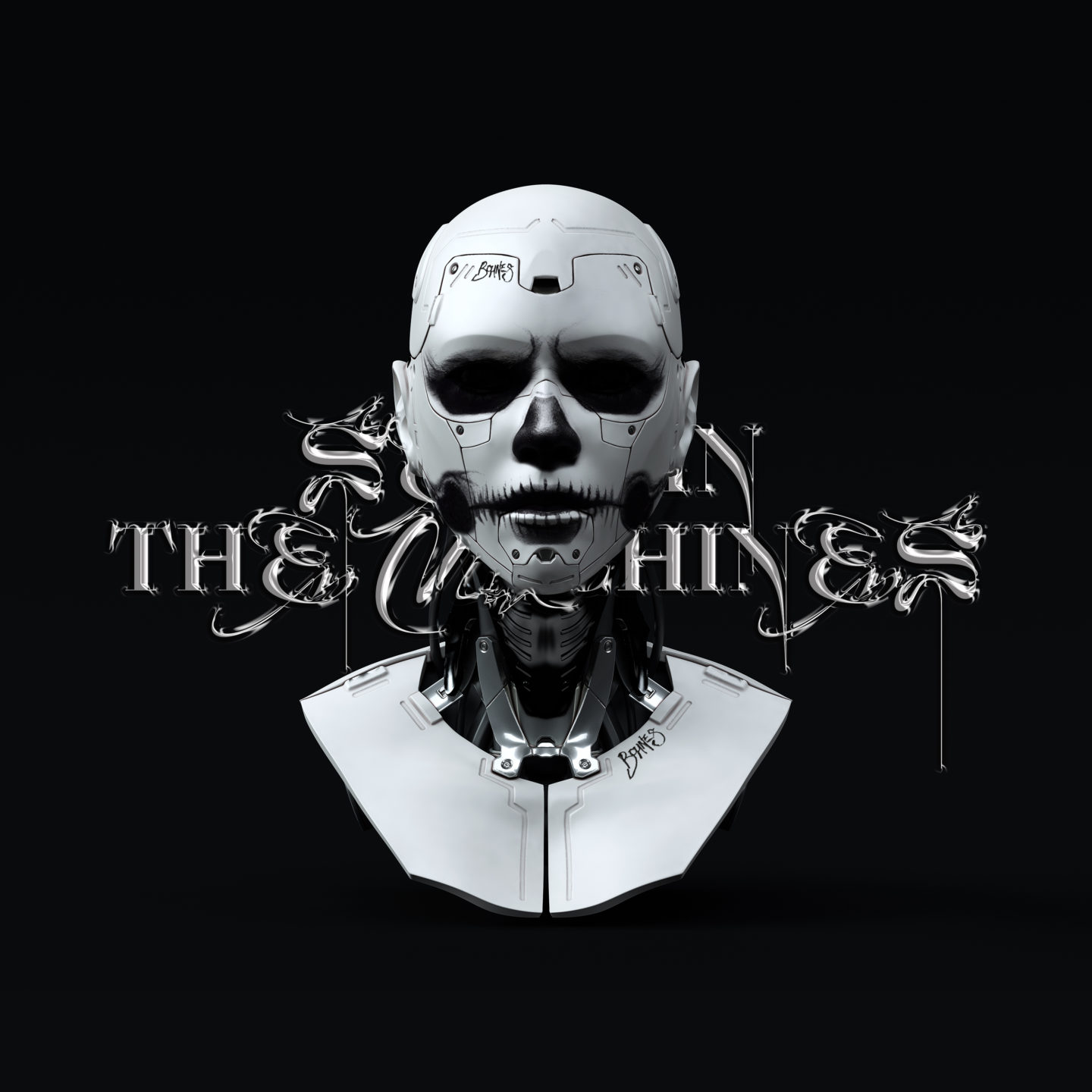 Black and white single cover with skeleton image